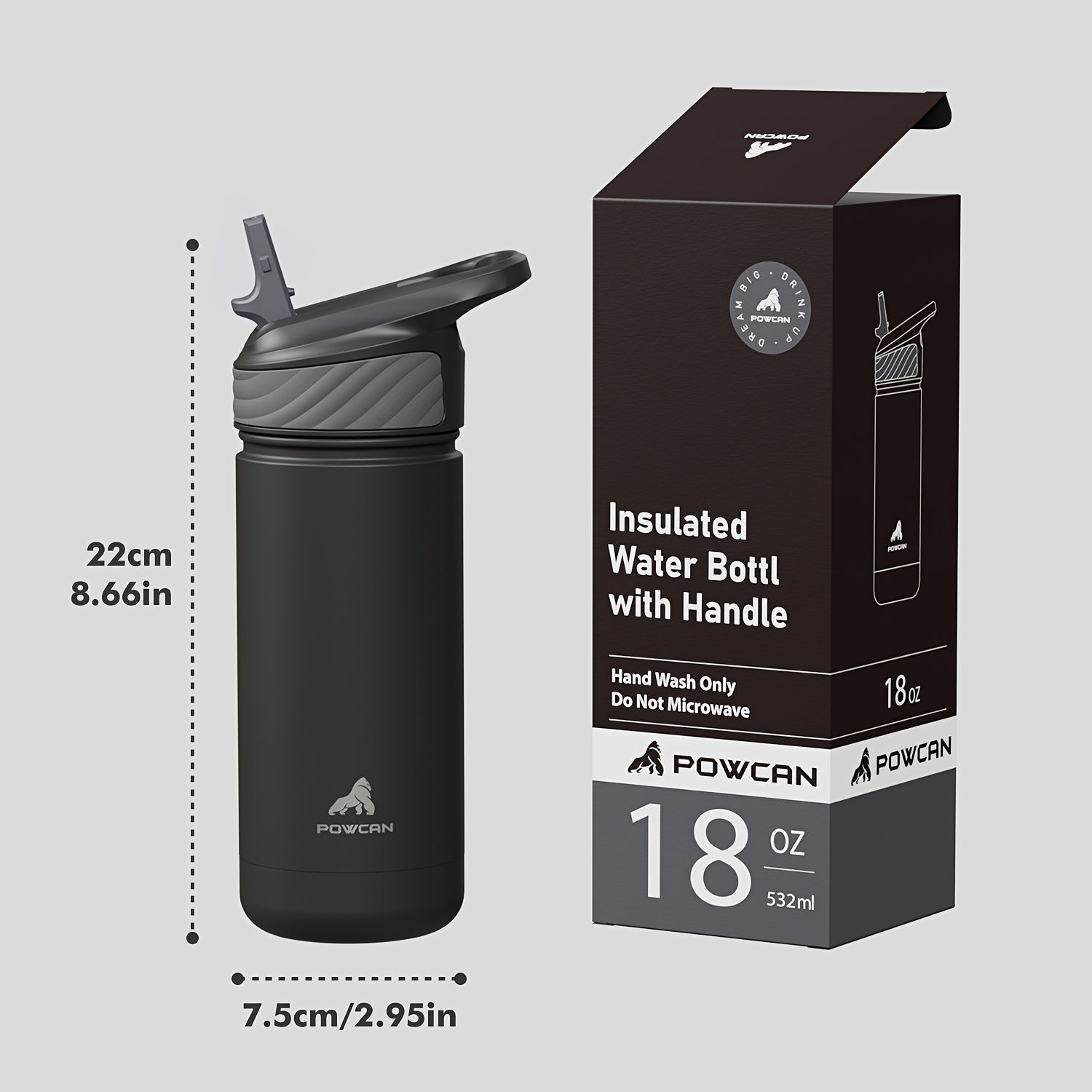 Gourde isotherme 532 ml – Hydratation fiable, partout avec vous